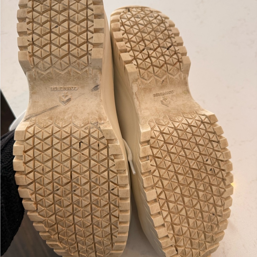 Converse All Star Lug Tread White High-Top Sneakers - 8.5 - Picture 7 of 8